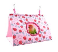 Hamac pour oiseaux - Lit de couchage pour calopsitte d'hiver - Nid d'escalade pour cage - Accessoires de cage pour perruche d'hiver, perroquet, conure, calopsitte, canari