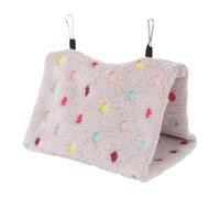 Hamac pour Perroquet Chaud et Confortable, Abri Suspendu D'hiver Beige | Flanelle Douce, pour Canari et Petits Animaux, à Accrocher Près du Lit la Porte
