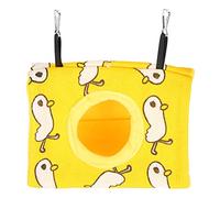 Hamac pour perroquets, lit suspendu pour oiseaux de compagnie, maison-tanière pour oiseaux en flanelle chaude avec trou latéral, balançoire triangulaire suspendue pour petits oisea (canard + fond