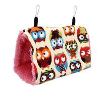 Hamac pour perroquets, nid d'oiseau, Tente Triangulaire, Chaud et Confortable, en Toile de Mousse Douce, Flanelle, Cage à Oiseaux Triangulaire, lit Suspendu pour Petits Oiseaux