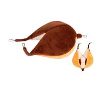 Hamac pour petits animaux, grotte pour furet et hamster, lit pour animal de compagnie de 25,4 cm avec tissu doux, accessoire de cage en peluche respirant avec sangles de suspension, fournitures d'inté