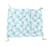 Hamac pour Petits Animaux, Lit Suspendu en Flanelle Corail Douce, Style Enveloppe Chaud avec Crochets, pour Hamsters et Lapins - Confort Supérieur, Facile à Nettoyer, Polyvalent (J'aime le vert)