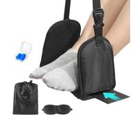 Hamac pour pieds d'avion pour voyage en avion, hamac anti-compression avec mousse à mémoire de forme - Repose-pieds portable pour les longs vols, sous le bureau au travail, meilleur soutien et confort