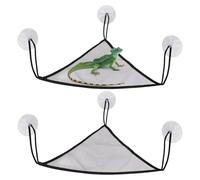 Hamac pour reptile Dragon barbu - Hamac à sang froid, 2 pièces lit respirant pour reptile | Accessoires Beardie | Ornements de réservoir pour iguanes, axolotls, geckos, animaux domestiques, intérieur