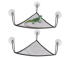 Hamac pour reptile Dragon barbu - Hamac à sang froid, 2 pièces lit respirant pour reptile | Accessoires Beardie | Ornements de réservoir pour iguanes, axolotls, geckos, animaux domestiques, intérieur