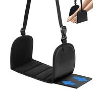 Hamac réglable avec repose-pieds en coton à mémoire de forme épais et plaques de soutien, accessoire de voyage ergonomique pour sièges d'avion, repose-pieds confortable pour les longs vols et les