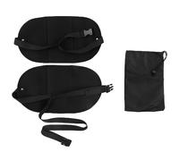 Hamac Repose - Pieds de Voyage, Suspendu, Léger et Portable Noir - Confort Ergonomique, Bandoulière Réglable, Idéal Pour Bureau et Avion