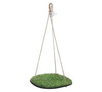 Hamac Rond à Herbe Artificielle pour Lézards et Oiseaux, Vert | Installation Facile, Usage Intérieur ou Extérieur, Design D'escalade, Twine et Plastique, Accessoires pour Cages