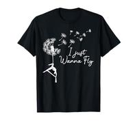 Hamac Silks I Just Wanna Fly Pissenlit Aérien Yoga Cadeaux T-Shirt