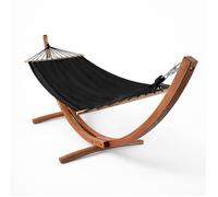 Hamac sur pied en bois noir - Oviala