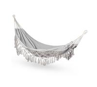 Hamac Suspendu - 200 x 150 cm - Hamac de Camping et Jardin Confortable - 250kg Capacité de Charge - 1-2 Personnes pour Intérieur, Balcon, Extérieur (Gris)