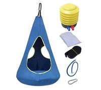 Hamac Suspendu, Balançoire Hamac, Siège De Balançoire Avec Coussin Gonflable, Balançoires Sensorielle Réglable En Tissu Oxford,Capacité De Charge Jusqu'à 150 Kg,Pour Salon,Jardin,Patio,Balcon, Pelouse