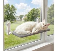 Hamac suspendu pour chaton, couchette de fenêtre pour chat avec ventouses stables, lit suspendu pour chat, charge maximale : 7 kg, 52,2 x 39 cm (gris)