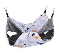 Hamac Suspendu pour Hamster pour Animaux de Compagnie, Motif de Dinosaure Doux, Toile en Velours Cristal, Hamac pour Hamsters, Souris, Rats Blancs, Chinchillas, 1, Idéal pour Les Petits (L