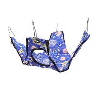 Hamac suspendu pour petits animaux avec motif d'élan, hamac double face pour hamsters, rats, lapins, furets et cochons d'Inde, lit de cage pliable avec 4 crochets et coussin révers (20*20*22CM)