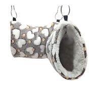 Hamac suspendu pour petits animaux, lit chaud, cœur café | Niche de couchage pour petits animaux, chinchilla, furet, écureuil, rat, lavable en machine