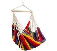 AMANKA XXL Siège Suspendu en Toile 185x130cm hamac pour s'asseoir Arc-en-Ciel