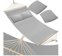 Hamac - TECTAKE - Hamac EDEN en tissu résistant pour une utilisation en extérieur et en intérieur, capacité de 240 kg - Gris clair