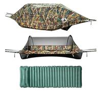 Hamac-tente simple Night Cat, équipé d'une moustiquaire, d'une housse de pluie et d'un sac de rangement, motif camouflage