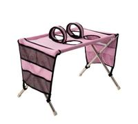 Hamac Toilettage avec 8 Trous Stable, Rose, Modèle Amélioré | Pieds Pliants En X, Bras Toilettage avec Hamac, Robuste, pour Maison