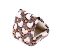 Hamac triangulaire 2 en 1 et lit gigogne pour petits animaux de compagnie - Pochette en peluche confortable à suspendre pour hamsters, hérissons, perroquet (C, XL)