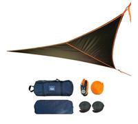 HUGDSB Hamac Triangulaire de 13 Pieds, hamac de Camping d'extérieur, hamac de Voyage Portable for Plusieurs Personnes avec Sangles d'arrimage et Poche en Filet, capacité maximale de 500 LB