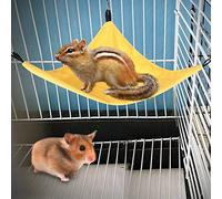 Hamac Triangulaire pour Petit Animal de Compagnie, Lit Suspendu pour Hamster, écureuil, Planeur de Sucre, Cochon d'Inde, Gris, Sûr, Durable, Environnement Confortable pour Toutes Les Saisons