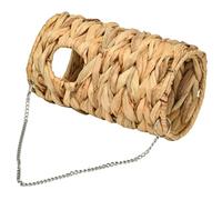 Hamac tunnel en paille pour perroquet, cage à oiseaux, balançoire, jouet sur pied, perchoir pour petits oiseaux, accessoires de cage à oiseaux