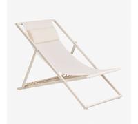 Hamaca pliante avec coussin en acier Jensy Tapioca Beige