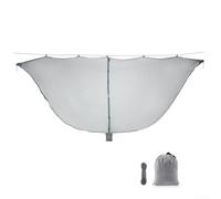 Hamacs de camping portables en filet léger et respirant 340 x 140 cm - Housse en maille pliable pour l'extérieur (noir)