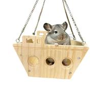 Hamacs Pour Petits Animaux | Jouet d'Exercice Suspendu en Bois - Jouets Balançoires pour Hamster,Intérieur Adapté Aux Cochons D'Inde Chinchillas Lapins Gerbilles Souris Écureuils Et Petits Animaux De