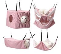 Hamacs Pour Petits Animaux Lit Tunnel Doux et Chaud en Peluche Moelleuse | Lit Nid Douillet et Moelleux pour Hamster Cage pour hérisson, chinchilla, écureuil : moments de , repos et exploration