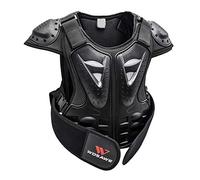 Hamaio Gilet D'armure pour Enfants, Enfants Corps Moto, pour Veste Protection Moto Cross Scooter Patinage Skate Snowboard Homme Ou Femme Protections Poitrine (Noir)