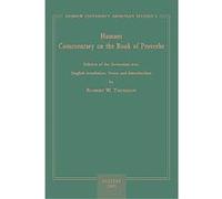 Hamam Commentary on the Book of Proverbs, Hebrew University Armenian Studies Hamam (Auteur)