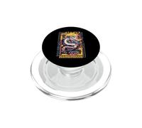 Hamamatsu City Synthwave Dragon Asian Vaporwave des années 80 PopSockets PopGrip pour MagSafe