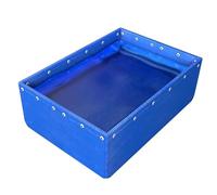 Hamankim Étang à Poissons de Grande capacité | Réservoir d'eau Durable pour Aquarium Hors Sol en Toile PVC | Étang d'élevage de carpes koï imperméable et Pliable | Stockage d'eau temporaire(5x4x1.0m)