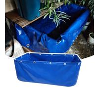 Hamankim Étang extérieur en Toile pour Poissons Réservoir de Stockage d'eau Hors Sol étanche avec Valve de vidange Bâche Pliable épaisse en PVC pour l'élevage de carpes koï et l'irrigation(6x1x1.2m)