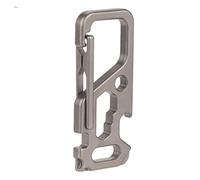 Hamans Porte-clés anti-perte en titane avec fonction décapsuleur, gris, Medium