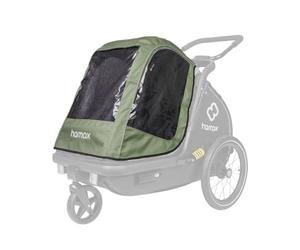 Hamax - Housse de Pluie Vert/Noir - Compatible Remorque Pluto M - Protection Intempéries pour Chien - Matériau Résistant - Facile à Installer - Idéale pour Sorties en Plein Air - Accessoire Pratique