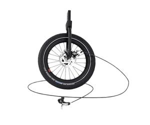 Hamax - Outback Jogger Kit Noir - Roue 16 Pouces - Frein à Main - Sangle de sécurité - Cadre Aluminium léger - Stabilité optimale - Confort Enfant - Compatible remorque Outback.