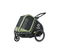 Hamax - Remorque Chien Pluto - Suspension 3 Positions - Kit Poussette Inclus - Facile à Plier - Intérieur Lavable - Fixation Vélo Rapide - Charge Max Modèle M 35 kg - L 45kg - Sécurité et Confort