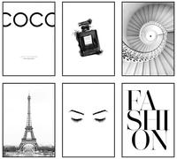 Hambient Tableau Decoration Murale Salon - Decoration Chambre - Tableaux, Posters et Arts Décoratifs - Deco Maison, Cuisine, Bureau (30 x 40 cm Sans Cadre, Coco Paris Mode)