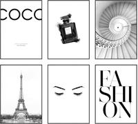 Hambient Tableau Decoration Murale Salon - Decoration Chambre - Tableaux, Posters et Arts Décoratifs - Deco Maison, Cuisine, Bureau (21 x 30 cm Sans Cadre, Coco Paris Mode)