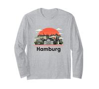 Hambourg Allemagne City Travel Souvenir Retro Manche Longue