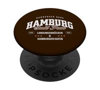 Hambourg Hambourg Quartier Port Ponts de débarquement de St Pauli PopSockets PopGrip Adhésif