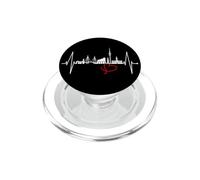 Hambourg Skyline Heartbeat Allemagne Amant Hamburg PopSockets PopGrip pour MagSafe