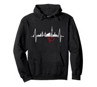 Hambourg Skyline Heartbeat Allemagne Amant Hamburg Sweat à Capuche