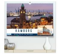 Hamburg eine Perle im Norden (hochwertiger Premium Wandkalender 2026 DIN A2 quer), Kunstdruck in Hochglanz: eine sehr grüne und wunderschöne Stadt erleben.