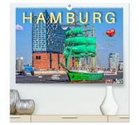 Hamburg - meine Stadt mit viel Herz (hochwertiger Premium Wandkalender 2026 DIN A2 quer), Kunstdruck in Hochglanz: Hamburg, bezaubernde Stadt an der Elbe.