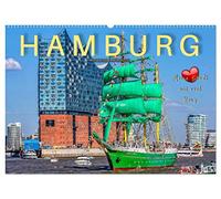 Hamburg - meine Stadt mit viel Herz (Wandkalender 2026 DIN A2 quer), CALVENDO Monatskalender: Hamburg, bezaubernde Stadt an der Elbe.